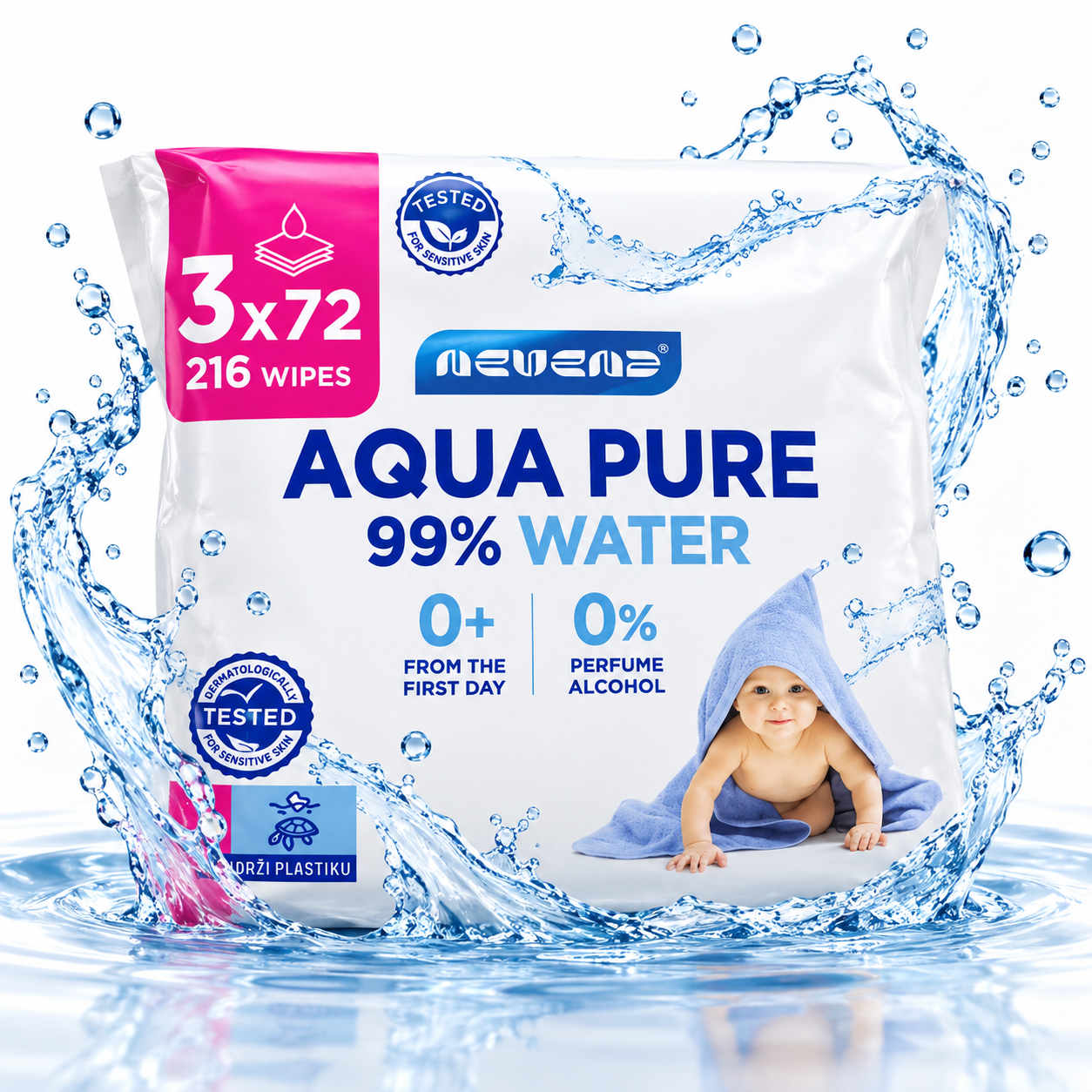 Nevena Aquapure Baby Wet Wipes